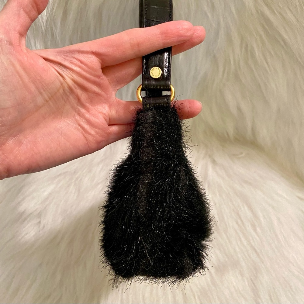 Kate Spade Black Faux Fur Shoulder Bag - Picture 4 of 7